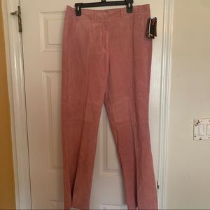 VINTAGE PINK SUEDE PANTS NWT